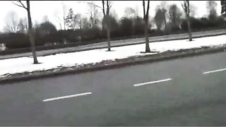 Cheating wife sucking cock on the street