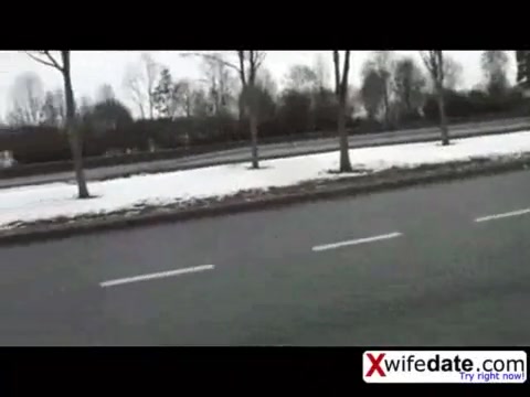 Cheating wife sucking cock on the street