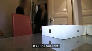 PublicAgent Blonde with Huge Boobs win iPad
