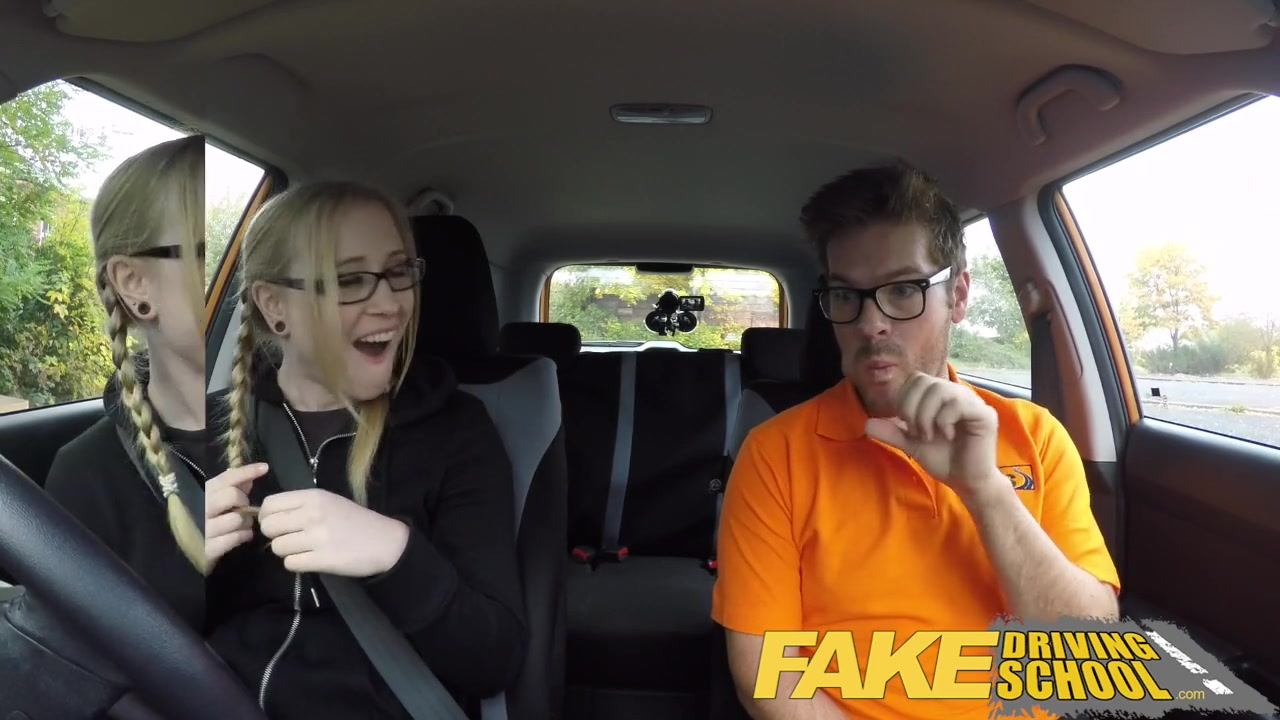 Fake Driving School Young college teen takes creampie for free lessons