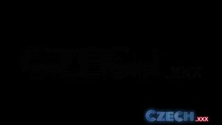 Czech Blonde with great tits gets sprayed with spunk in Casting interview