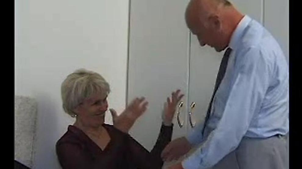 GRANNY AWARD 47 hairy mature with a old  man
