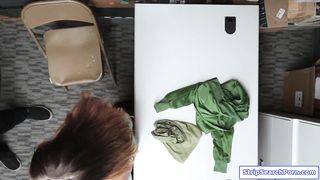 An officer strips then fucks big tits blonde teen shoplifter (Blonde Babe B)