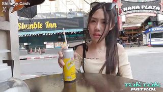 Super hot Korean girl with tats and perfect tits tackles big white cock