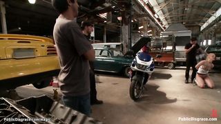 Dirty blond fucked in auto body shop (Dylan Ryan, Tommy Pistol)