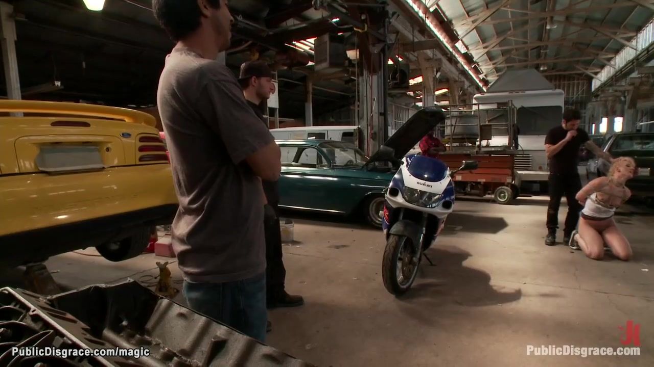 Dirty blond fucked in auto body shop (Dylan Ryan, Tommy Pistol)