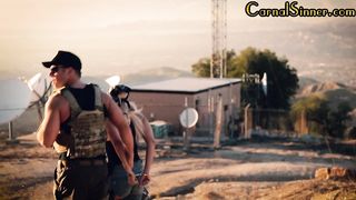 CARNAL SINNER - Busty big boobed MILF gets banged by military man after BJ