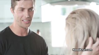 Fit blonde beauty ass fucked