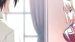 Round boobed hentai girl tasting - video 1