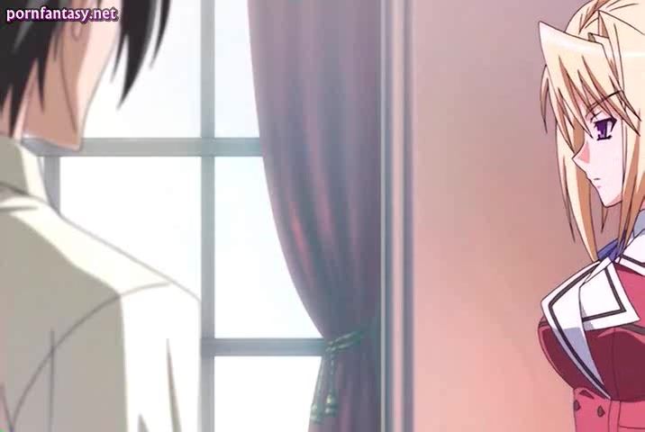 Round boobed hentai girl tasting - video 1