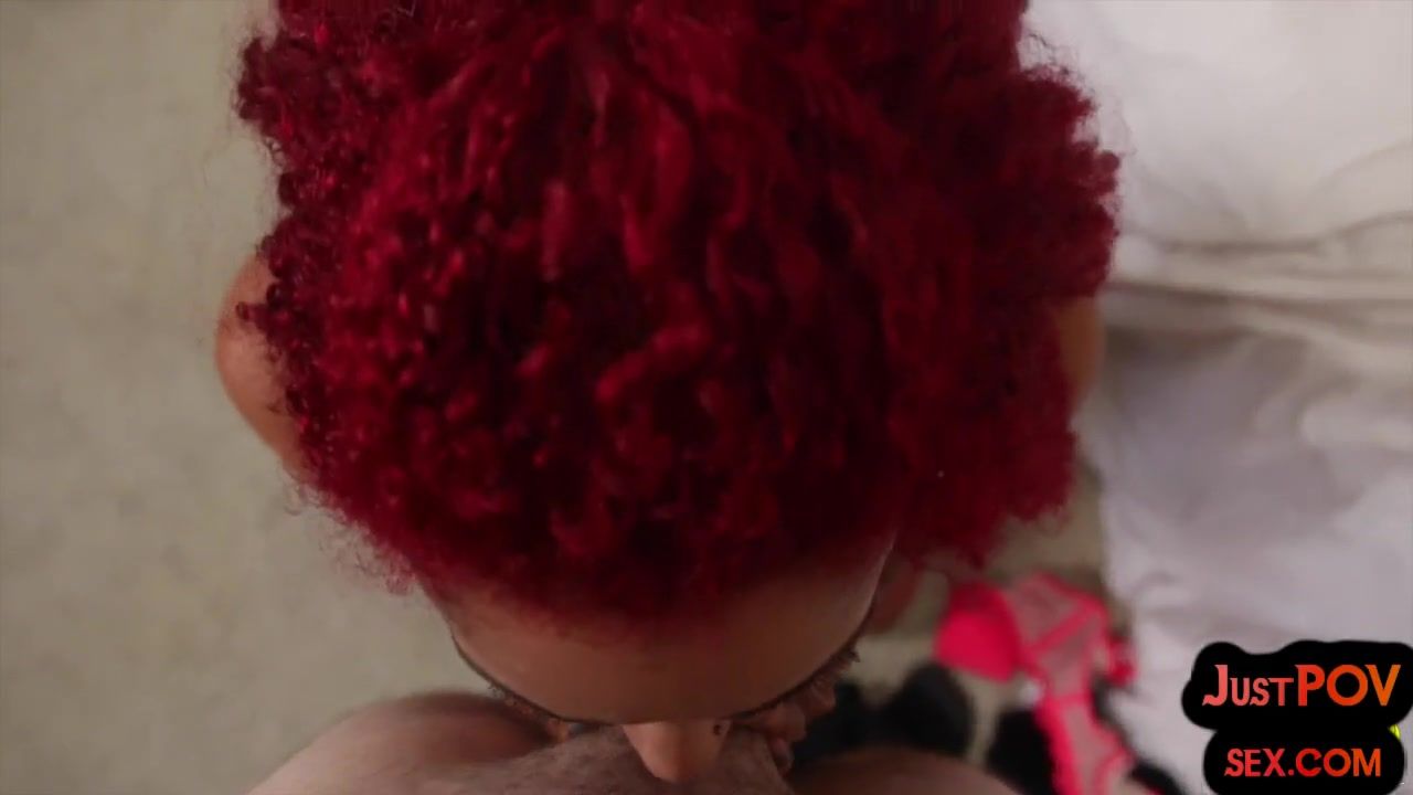 Tattooed and pierced redhead POV rides