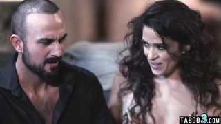 Skinny wife Victoria Voxx and her bisexual husband sharing a big black cock (Dark Dick, Wife With)