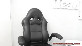 Busty black chick blowjob a dildo