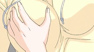 Busty hentai coed gets squeezed her bigtits and hot poked