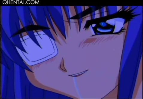 Injured hentai girl filling her slick tight snatch with rough pecker