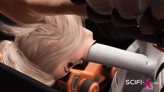 SCIFI-X - Sci-Fi BDSM. Sex android fucks hard a hot cuffed hottie in restraints (Sex With, Sex with, Sex with)