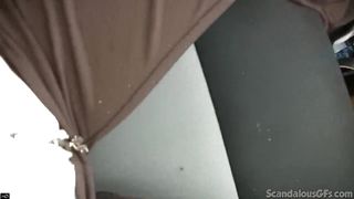 Naughty Brunette blowjob on car