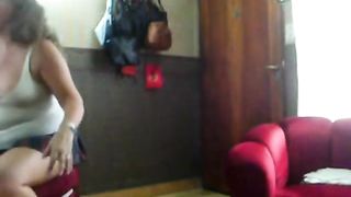 Flashing the delivery man