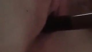 My Cute, wet pussy and my most tasteful makeup brush. Moaning into mic