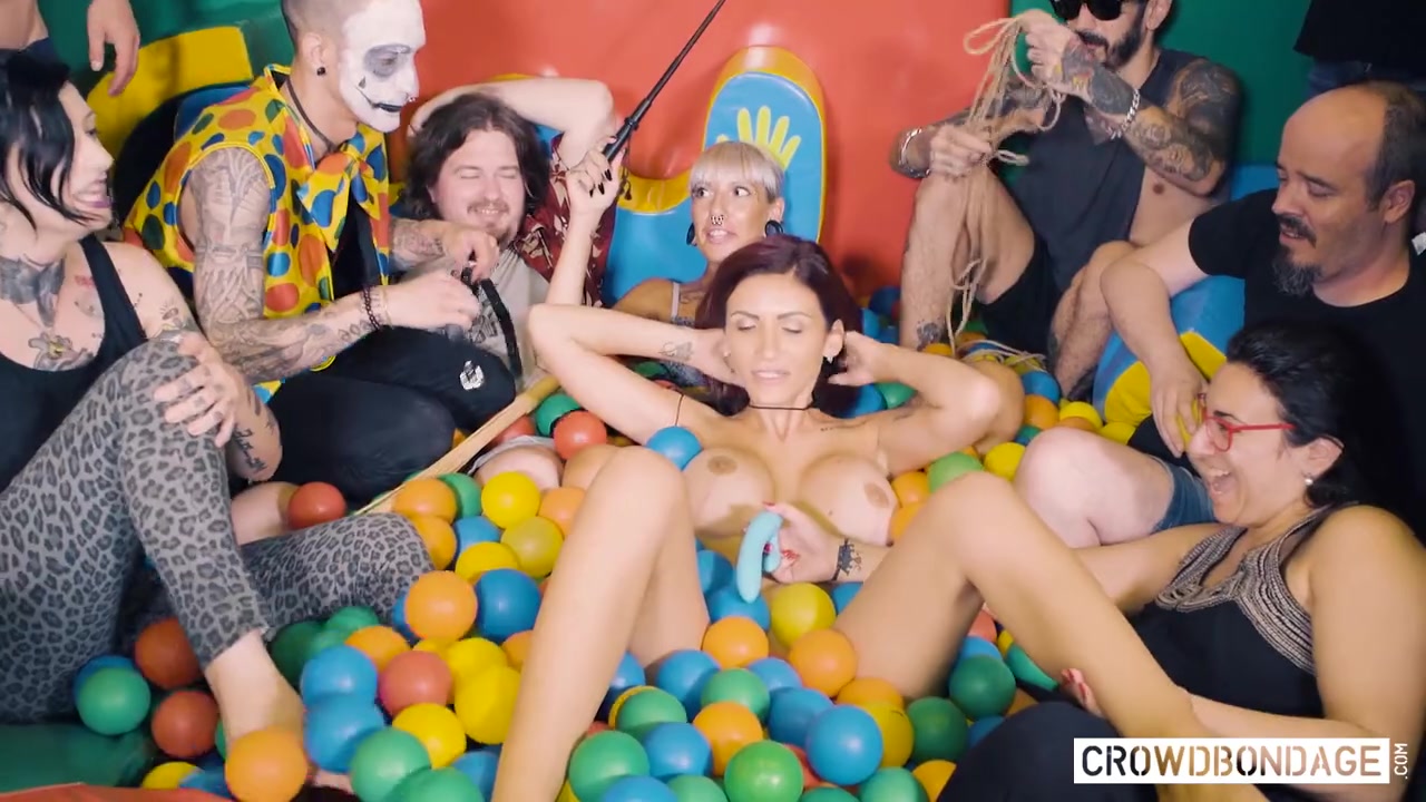 Slavegirl humiliated in the ball pit