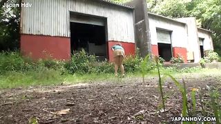 Busty Asian hiker gets bound and fucked to a creampie
