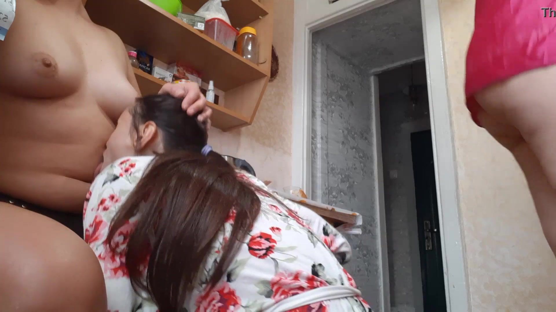 Fucked with a girl while the housekeeper was preparing breakfast - Lesbian Illusion Girls