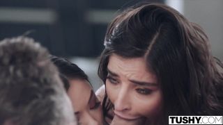 TUSHY Anal-crazy Emily & Lulu have special gift for Manuel