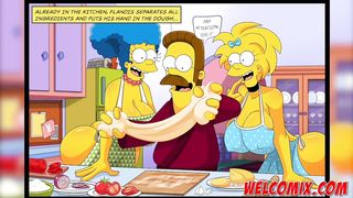 Flandis Fucking The Simptoons Hotties! Pepperoni pizza! The Simptoons