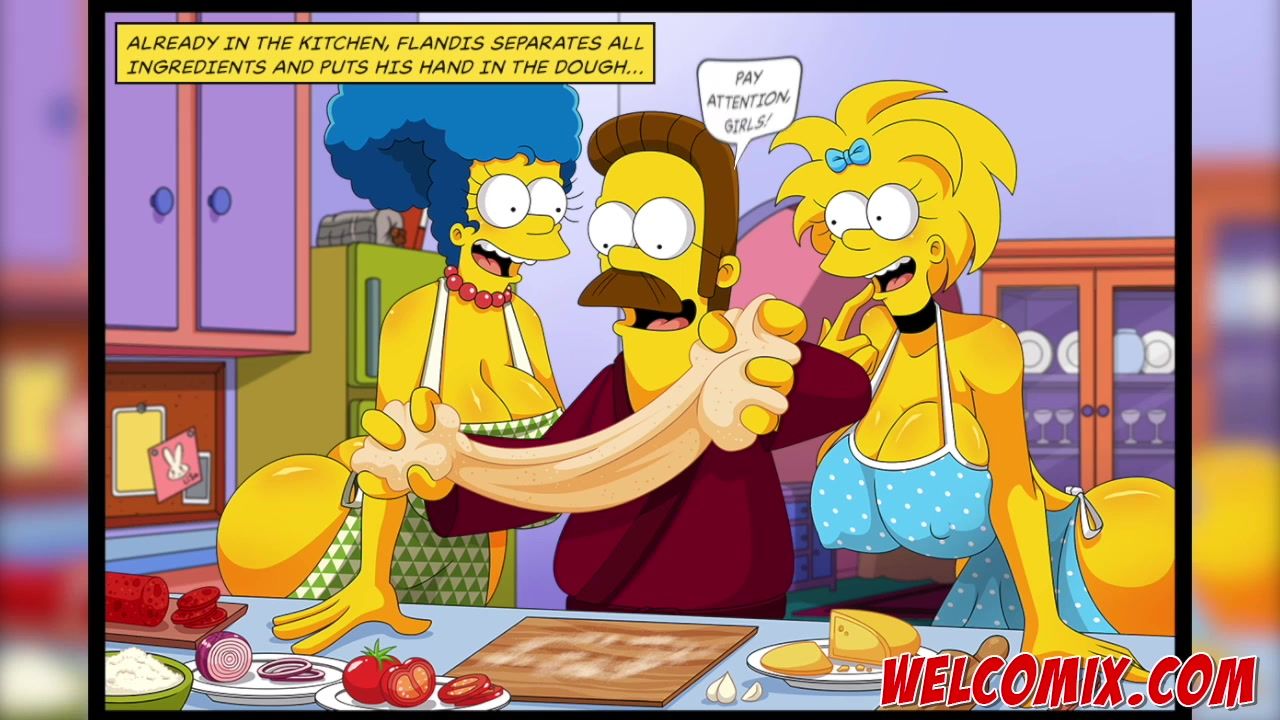 Flandis Fucking The Simptoons Hotties! Pepperoni pizza! The Simptoons