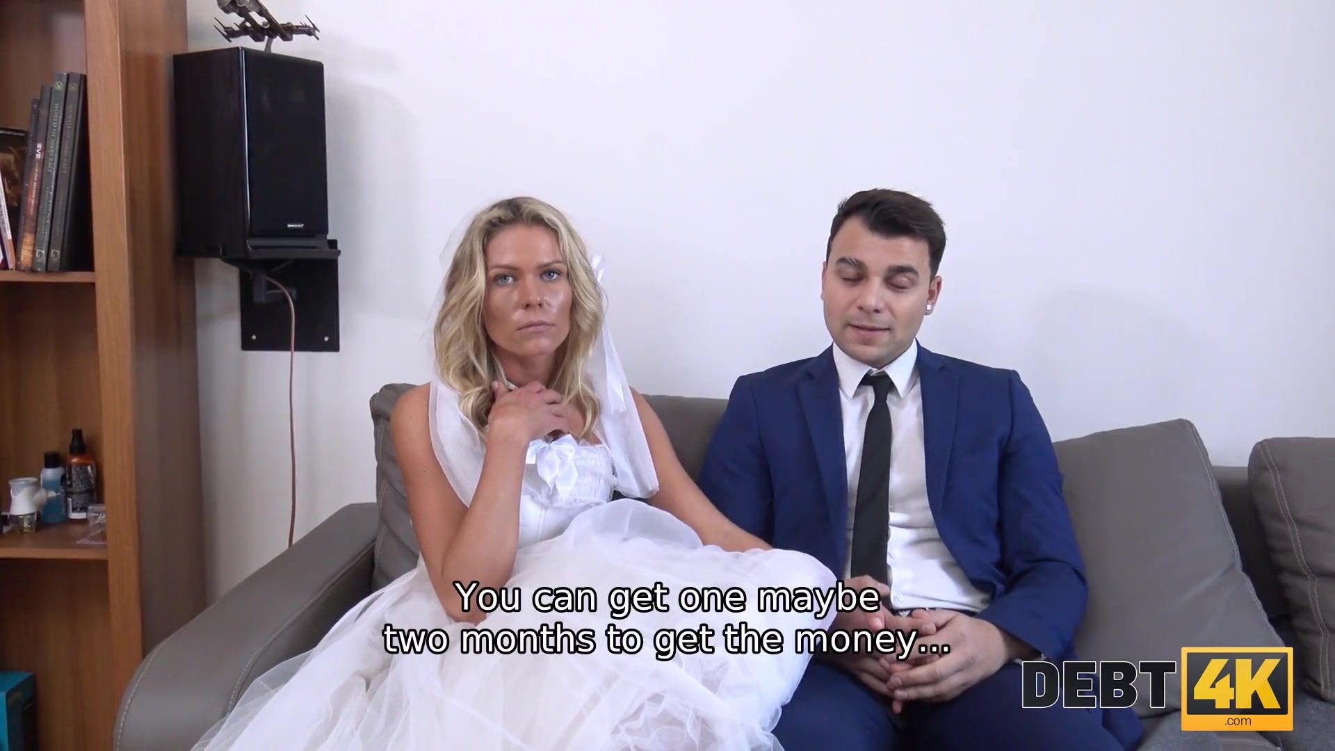 DEBT4k. Groom has to watch bride's sex with insistent debt collector