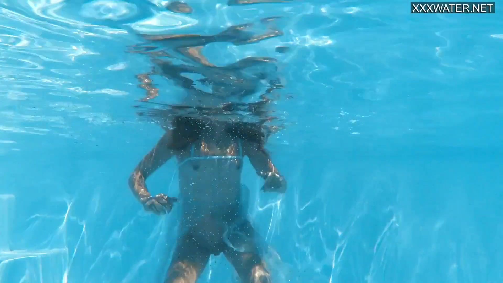 Bonnie sexy tight petite brunette pornstar swimming
