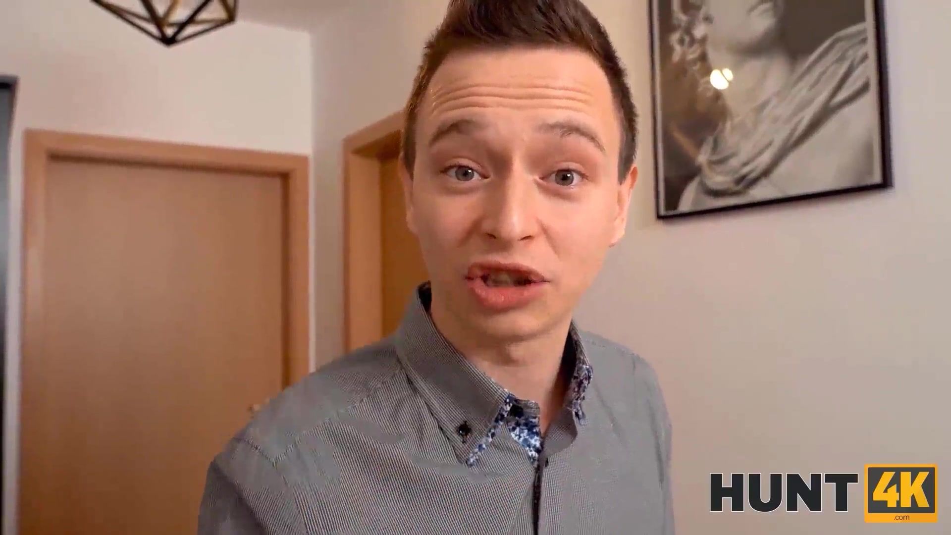HUNT4K. On Christmas day cuck sells pussy of busty GF to his rich friend