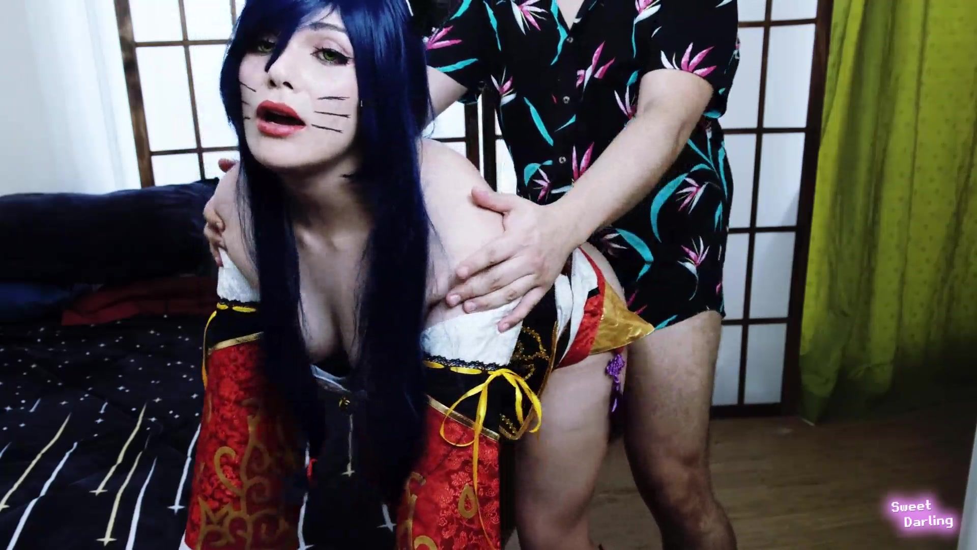 Ahri fucks a League of Legends player as a Chrismast Gift