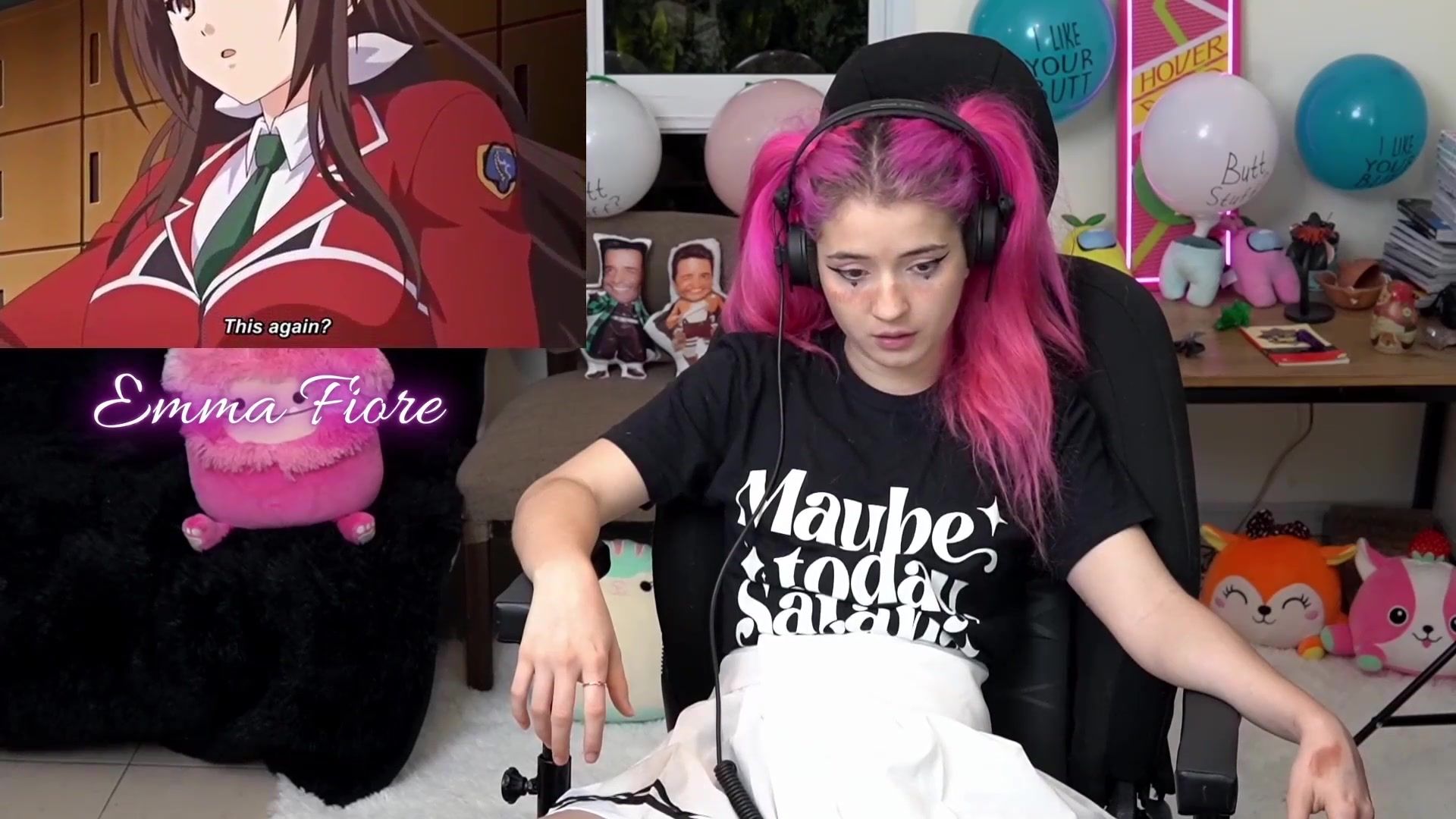 Cute Teen Reacts to Hentai Porn - Emma Fiore