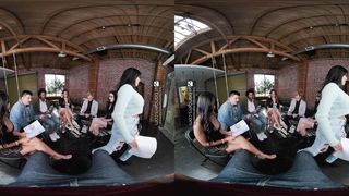 VR Bangers Naughty sex fantasy with horny asians in bathroom VRPorn