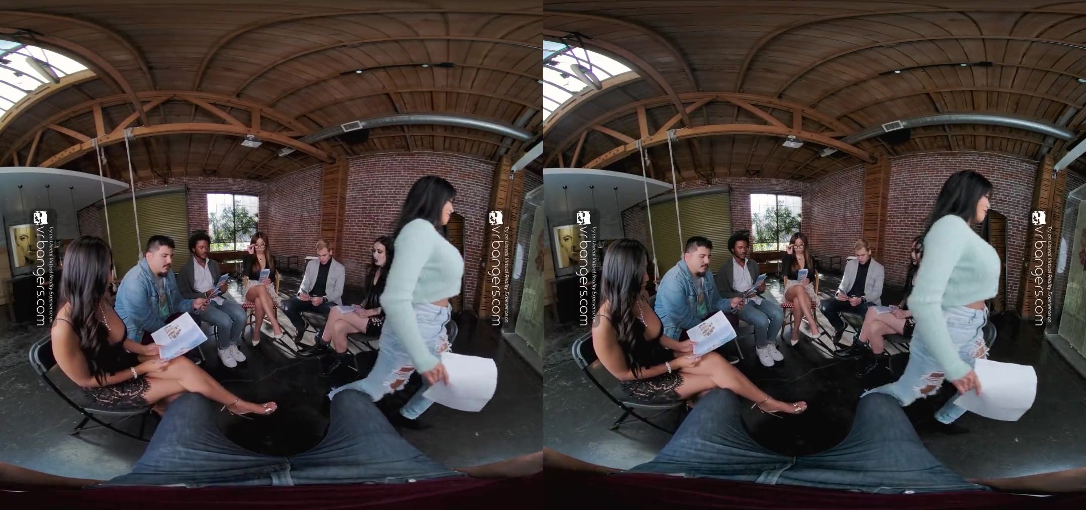 VR Bangers Naughty sex fantasy with horny asians in bathroom VRPorn
