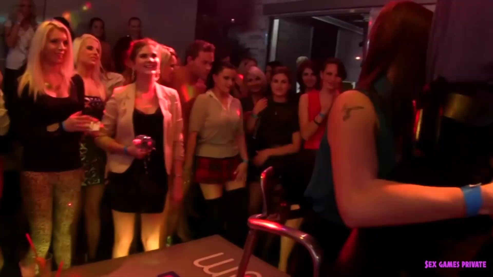 Bunch of women fucking with strippers