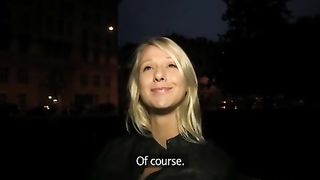 Blonde student Monika loves cock