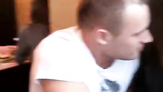 Young squirter enjoying public fuck