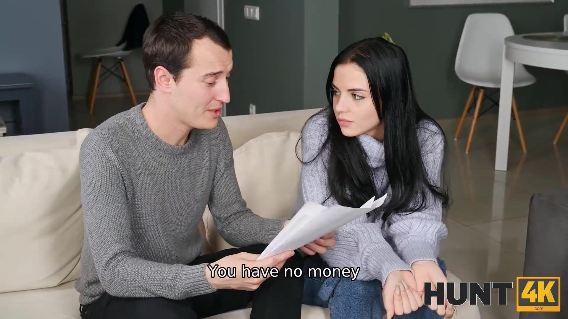 HUNT4K. Naughty girl asks man to sneak inside while BF reads poems