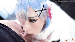 Sexy Maid Rem Sucks and Hard Fucks First Time with Subaru to Cum in Mouth - Cosplay re:Zero