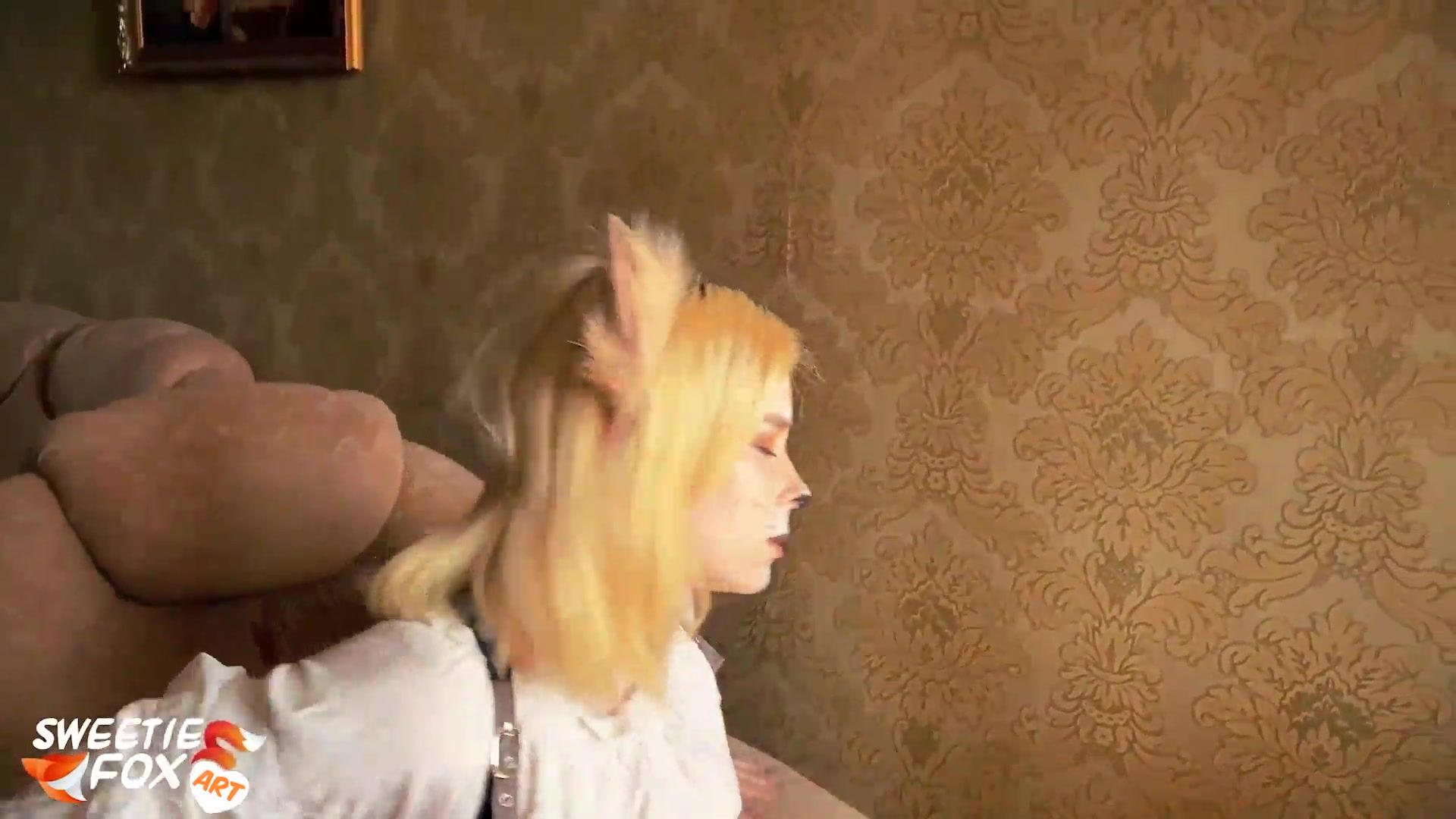 Steampunk Girl Hard Doggy Sex and Blowjob with Oral Creampie - Fox Cosplay