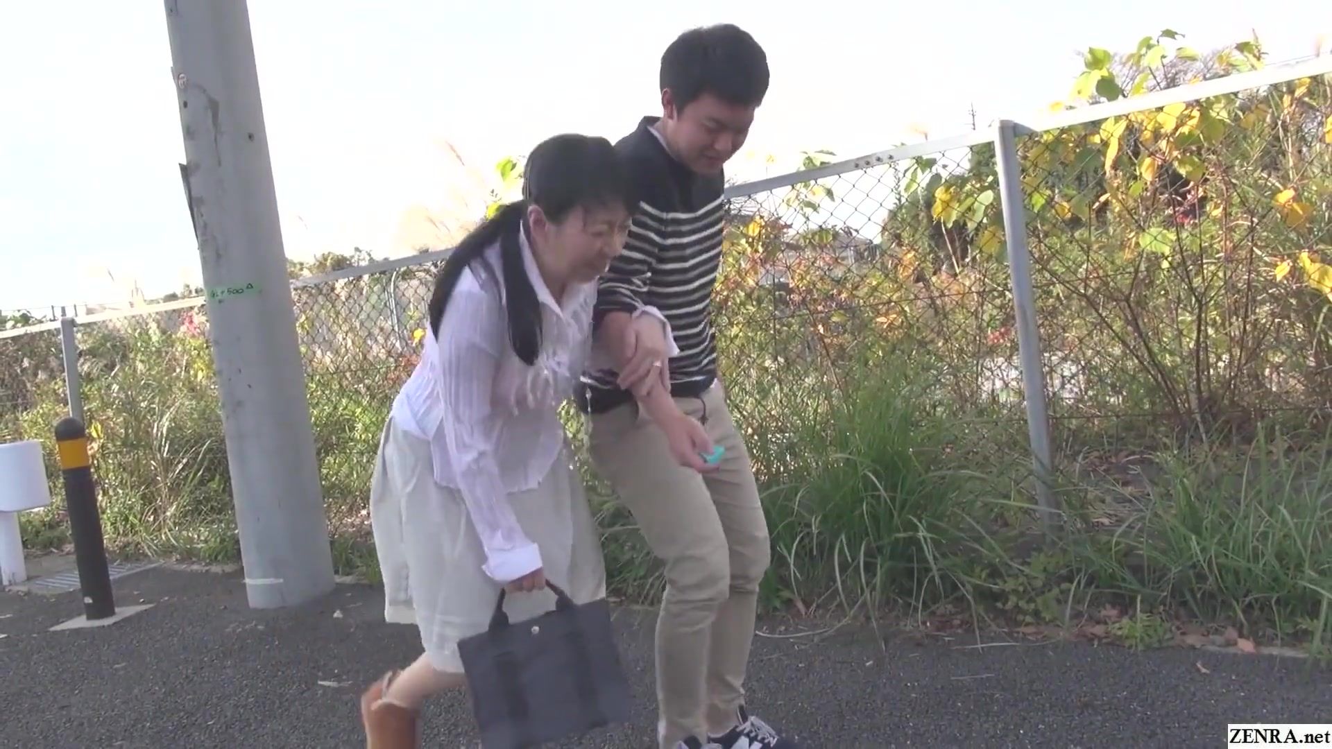 Mature Japanese woman pushing sixty forgoes the love of her geriatric husband for cheap thrills with a paramour