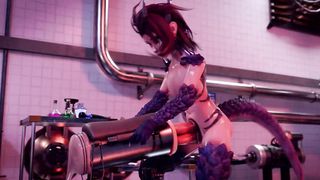 Double dicked dragon futa fills Tristana to the brim