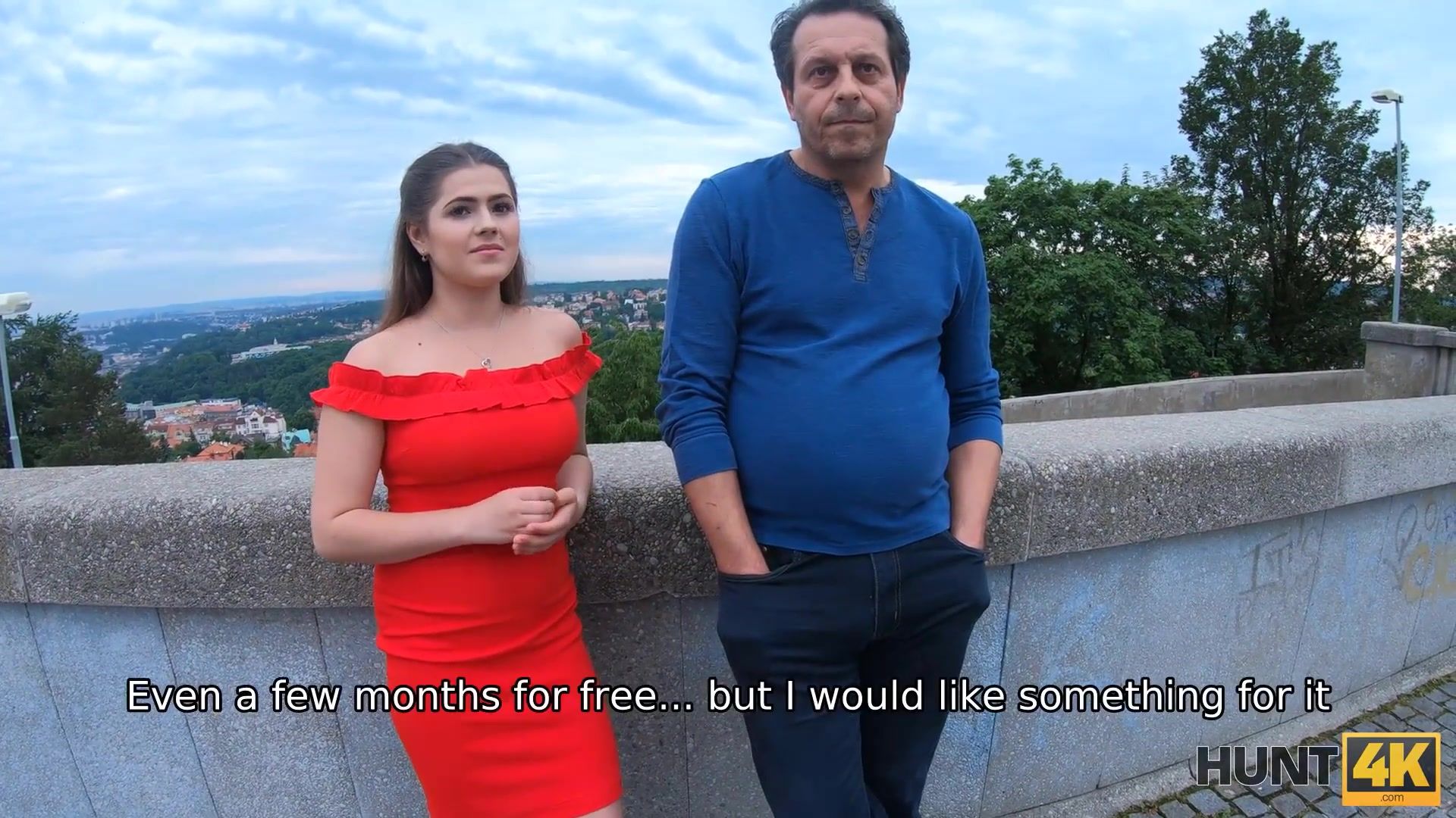 HUNT4K. Man can't steal girl from old man but he can score her pussy