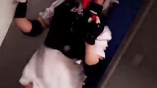 Hot cosplay with a wonderful ass