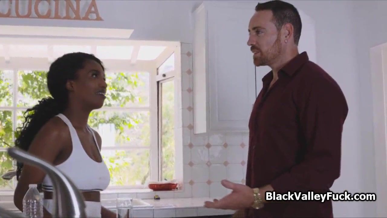 Banging black big tit tennis chick
