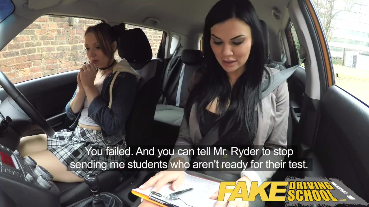 Fake Driving School Daddys girl fails her test with strict busty mature examiner