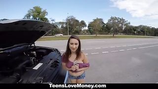 Busty Babe Gets Towed, Fucked And Paid!