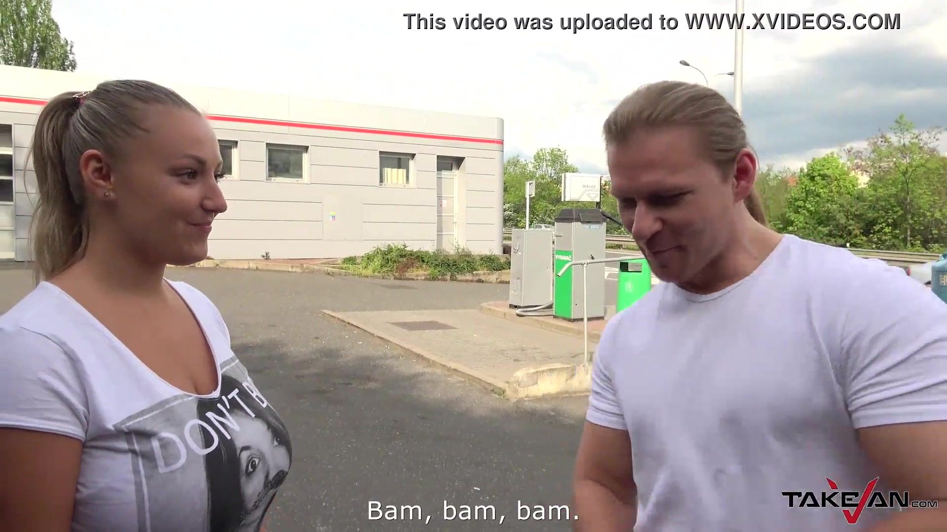 Big Boobed Whore Rides a Meat Bazooka in the Van